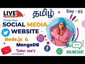 Social Media Project Live Code Node.js, MongoDB, JavaScript, CSS, HTML| Tutor Joe's Day-03