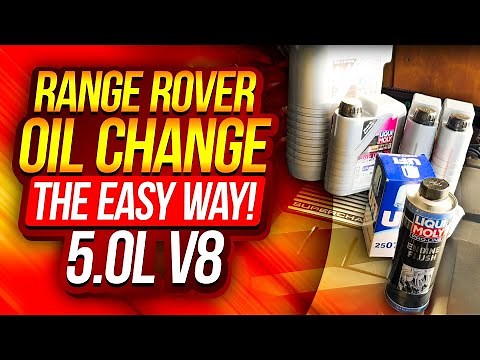 Range Rover oil change the easy way! 5.0L V8