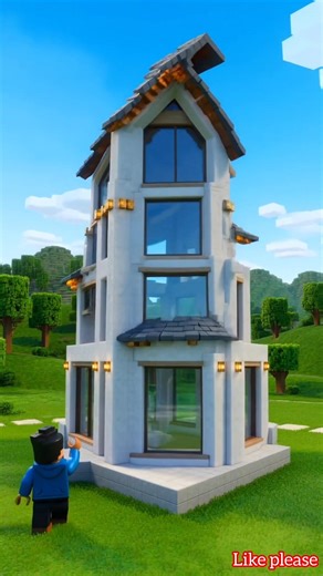 Minecraft Morden House Build Mod #minecraft #shorts