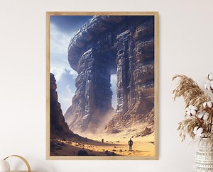 Sci-fi Art Print: Alien Desert Ruins, Ancient Civilization Landscape - Etsy