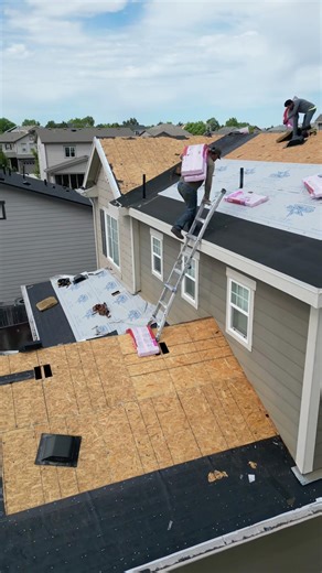 This is how shingles get to the second floor! 💪 #roofing #construction