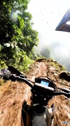One Wrong Move and It's a 1000ft Drop 😱🏍️ Jungle Cliff Trail Motorcycle Ride — First Person POV