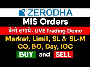 How to Place MIS Order in Zerodha Kite | Zerodha Trading Tutorial 2021 | MIS Buy & Sell LIVE Demo