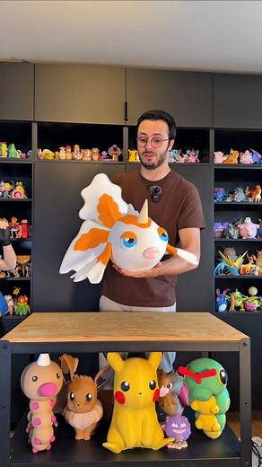 176K views · 3.2K reactions | Aujourd’hui, c’est Poissirène  On est encore sur un Pokémon de 60cm , mais on va bientôt passer à 70cm  Plus que 12 000 followers pour débuter le projet du Onyx de 8,8m, comment dire que ça va être fou !!! Je l’ai imprimé avec mes @josefprusa XL et du Panchroma Matte de @polymaker_3d | Entroisdimensions | Facebook
