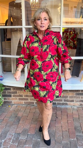 Pam looks so pretty in this Flora Bea dress! | Ginger Howard Selections