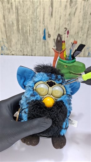 Restoring a Rare Blue Turtle Furby! 🐢💙 #shorts