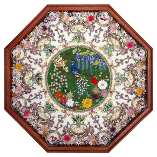 Peacock Sailor's Valentine Shell Art, Sailor Valentine - Etsy