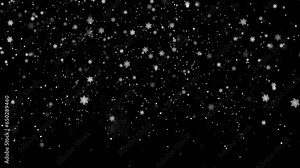 Realistic Snow and Snowflakes animation with seamless Loop, High Quality Winter and Christmas Theme Animation, Extend the duration as required with Seamless Loop