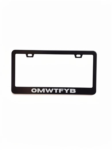 OMWTFYB License Plate Frame, Black Stainless Steel for Cars and Trucks - Etsy