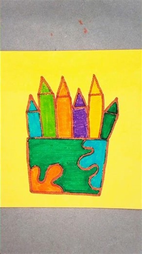 Colour Box 🖍️ Art #shorts #drawing #art