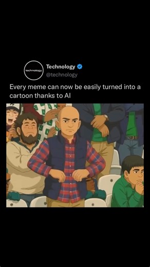 Technology on Instagram: "With Gen-4 and ChatGPT, turning any image into a full-blown multi-scene cartoon is now incredibly simple. OxFramer on X gave a perfect example: → Choose a meme and transform it into any visual style → Use ChatGPT to remix or combine images as needed → Animate it all using Runway’s Gen-4 That’s it. We could be on the brink of a new wave—meme-to-cartoon content might just be the next big thing. #technology #ai #anime #memes #viral"
