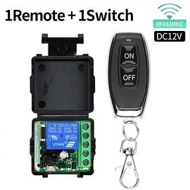 Commutateur de télécommande de porte universel DC 12V RF 433 Mhz, récepteur de relais de Code de demande, Mini Module de bricolage pour éclairage LED de porte de Garage--1receiver 1remote | Rakuten