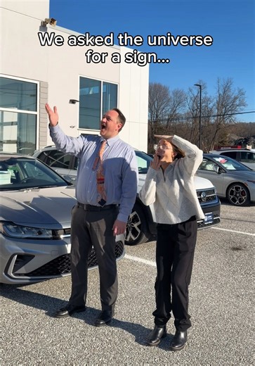 The sign is LOUD & CLEAR! #HanoverVolkswagen #HanoverAutoTeam #MakeItFunAgain #Trending #dealershiptok