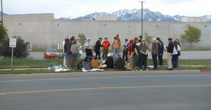 Protesters walk out during University of Utah graduation ceremonies, rally outside
