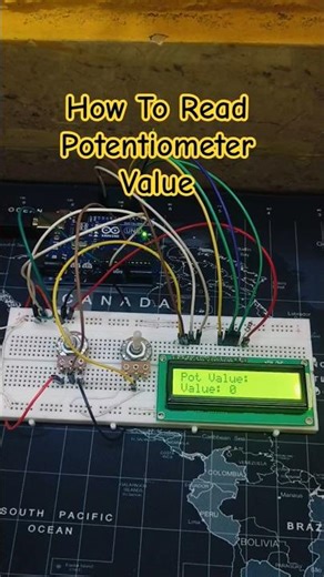 Arduino Potentiometer Value Display on LCD #youtubeshorts #arduino #electronic #diyelectronics