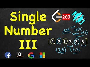 Single Number iii | LeetCode 260 | C++, Java, Python3
