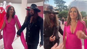 Billy Ray Cyrus and Elizabeth Hurley make their red carpet debut