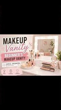Beginner Makeup Vanity 💄 | Simple & Organized MakeupVanity #BeginnerMakeup #VanitySetup #skincare