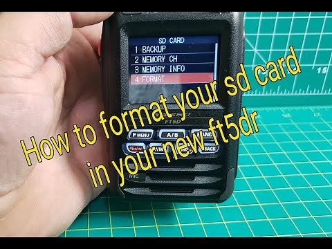 How To Format FT5DR Sd Card #yaesu #hamharder #ft5dr #hamradio