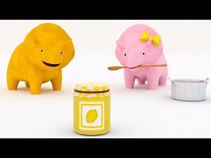 Learn colors with the colorful Jams, Dina and Dino the Dinosaurs | Educational cartoon for children