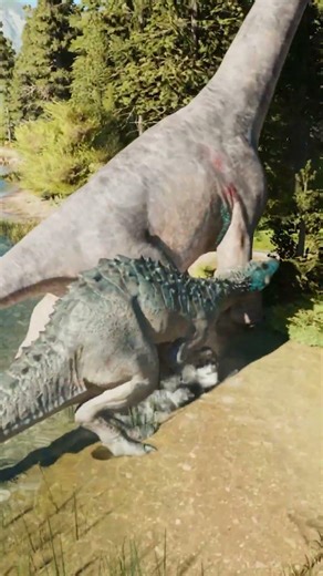 Clash of Titans! Indominus Rex vs Brachiosaurus 🦖🦕