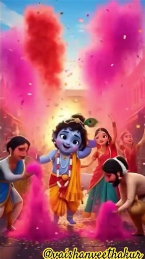 #cartoon #funny #animation #holi #radhakrishna