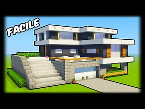 TUTO GRANDE MAISON MODERNE FACILE A FAIRE | MINECRAFT