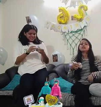 Two girls sneezing