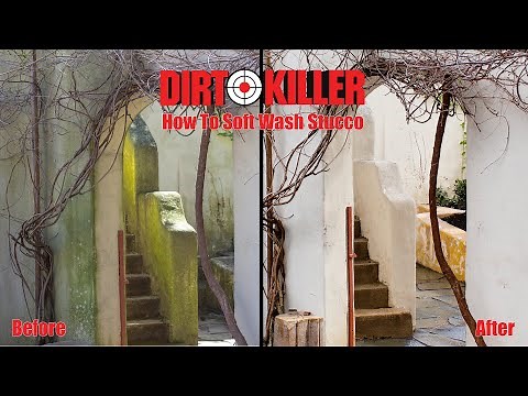 How to clean a stucco house with pressure washer soft wash system