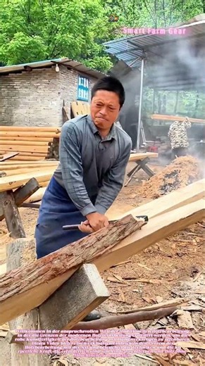 🪓 Holzstämme mit der Axt von Hand bearbeiten: Die Kunst der traditionellen Holzbearbeitung