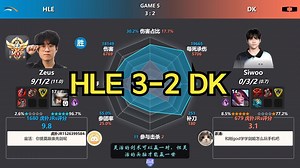 HLE 3-2 DK 赛后数据雷达图 虎扑评分 | KeSPA杯淘汰赛