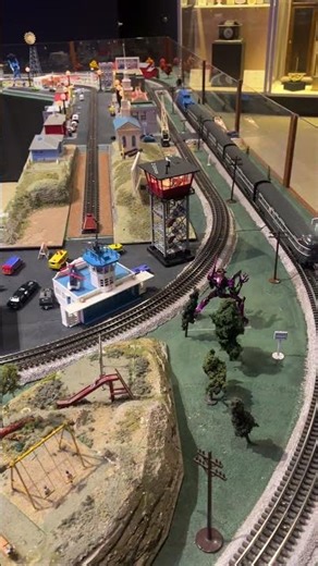 Jason watching the massive train set #jason #trainset #trains 1/17/26