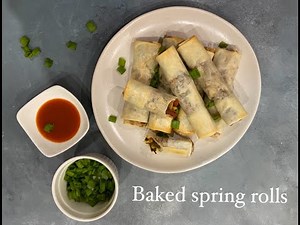 Baked vegetable spring rolls