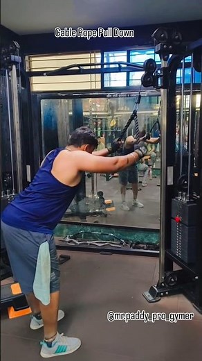 Cable Rope Pull Down 💪🔥#backworkout #fitness #bodybuilding #gym #workout #backday #gymlife #back