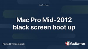 Mac Pro Mid-2012 black screen boot up