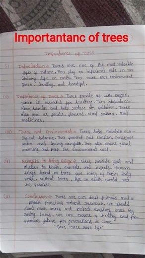 importantanc of trees essay writing for class 9th, 10th | essay writing| Trees Plantation