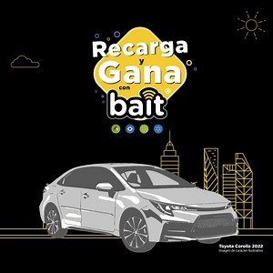 ¿Se te acabaron tus datos Bait? Recuerda que todas las recargas que hagas por $100 pesos o más, participan para ganar un auto 2022. 🤩 Consulta términos y condiciones aquí 👉 https://bit.ly/3AtZqSu | Bait