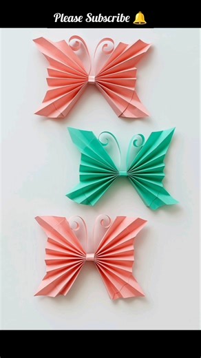 :🦋 Easy Paper Butterfly Craft Tutorial ✂️ #youtubeshorts #shorts