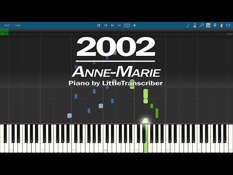 Anne-Marie - 2002 (Piano Cover) Synthesia Tutorial by LittleTranscriber
