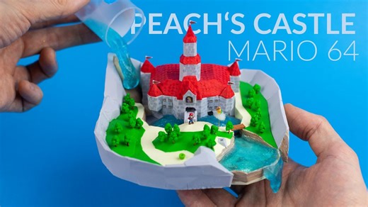 Making Peach's Castle from Super Mario 64 with Fimo Clay