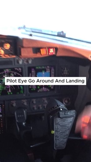 Pilot Eye Go Around And Landing #boeing #Pilot #fyp #landing #b737 #b747 #cockpit #foryoupage