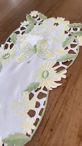 Embroidered Butterfly Table Runner: Floral Cutwork Spring Decor (7” X 60”) - Etsy