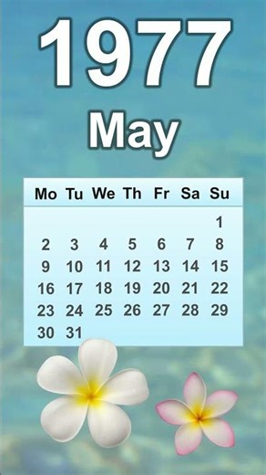May 1977 Calendar