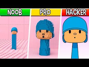 LEGO Pocoyo OC (Como lo mueve lo lo) : Noob, Pro, HACKER! / (Incredibox Sprunki OC)