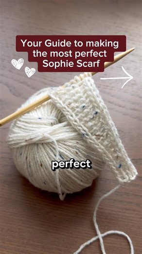 Your guide to knitting a perfect Sophie scarf! Easy edition! #knit #knitting #sophiescarf