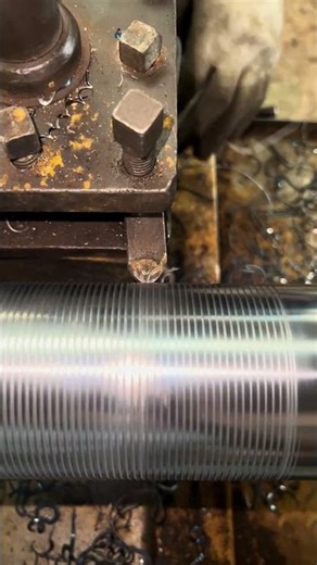 Pipe thread making #lathework #machine #pipecutting #cncmill #pipethreading