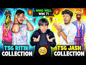 TSG JASH vs TSG RITIK 😱 Who Has The Best Collection ⁉️ Mystery Revealed😍 S1 vs S2 - Garena Free Fire