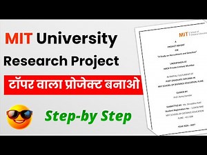 How to Make MIT Pune Research Project Report | Step-by-Step Guide for MBA, BBA, M.Com, B.Com Student