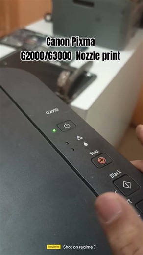 Canon Pixma G2000 Nozzle Test Print