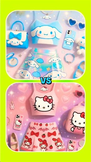 Pink 🩷 Vs blue 💙 Cinnamoroll and Hello Kitty #blue #pink #tiktok #shorts #viral #hellokitty #sanrio